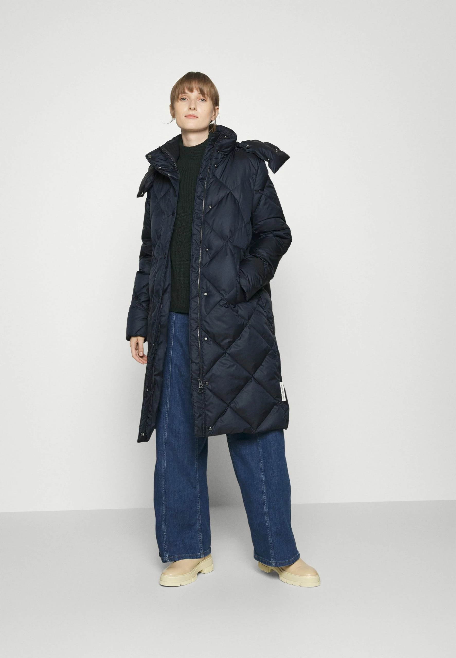 Marc O'Polo Coat Diamond QuiltingLong Detachable Hood Welt - Donsjas - Deep Blue Sea 4 Marc O'Polo Coat Diamond QuiltingLong Detachable Hood Welt - Donsjas - Deep Blue Sea - Afbeelding 2