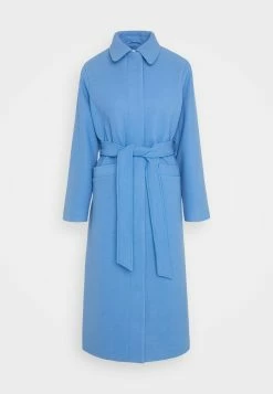 Holden Long Belted Car Coat - Mantel - Sky Blue -ONLY shop 04673cc345614c53b55f6737ec9aa4ba