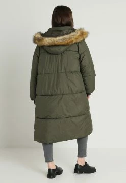 Ladies Oversize Puffer Coat - Winterjas - Darkolive/Beige -ONLY shop 04959f7931e74050a3d0f8f19f17d82e