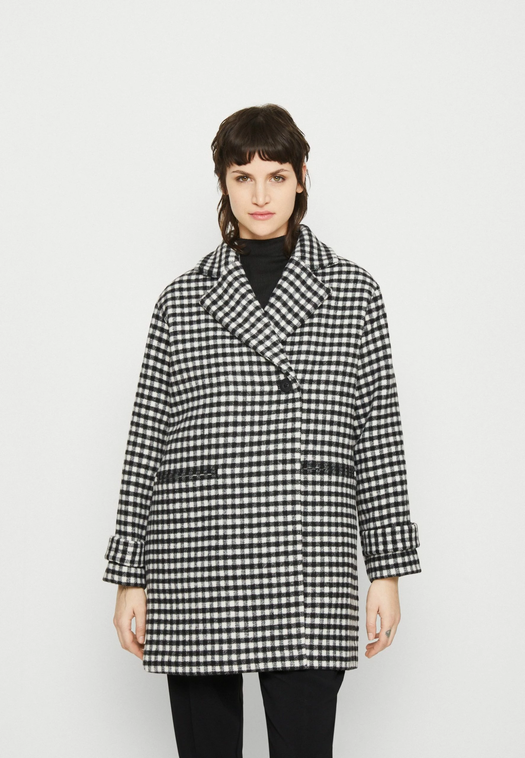 Henry Short Oversized Coat - Halflange Jas - Black 3 Henry Short Oversized Coat - Halflange Jas - Black