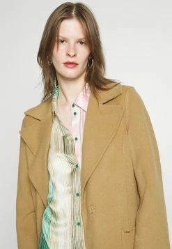 MICHAEL Michael Kors Belted Wrap Style Face Coat - Mantel - Camel -ONLY shop 07766ffb67b646539553cc8a86e827fd