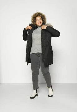 ONLY CARMAKOMA Carirena Coat - Winterjas - Black -ONLY shop 093355893af544e493354cb19ce0fb18