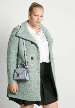 ONLY CARMAKOMA Carnewsophia Coat- Mantel - Frosty Green -ONLY shop 0ba9a0c9bd8b4779b8bc22f29c75e6af