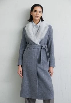 Jenni Coat With Collar - Mantel - Grey -ONLY shop 0bd9fbf204a44437af54df7addc45c9d