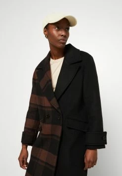 AllSaints Mabel Check Coat - Mantel - Brown -ONLY shop 0df8f9413561415591203e2802314e5d