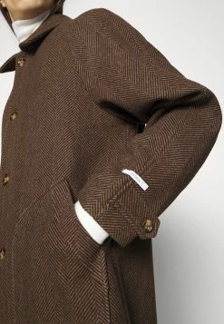 Les Deux Michael Herringbone Coat - Mantel - Coffee Brown/Walnut -ONLY shop 0f46c9eea9b84b96b93e2991939b3154