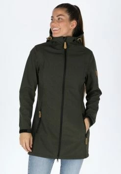 Softshell Coat W - Halflange Jas - Olive Melange