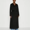 Calvin Klein Maxi Coat - Mantel - Black -ONLY shop 110a7a82cc274d8b8926ed9b4cd2509d