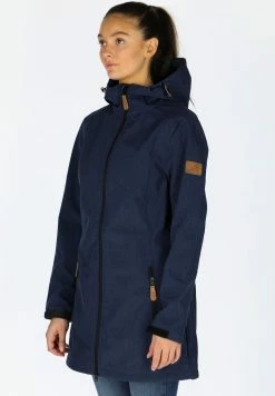 Softshell Coat W - Halflange Jas - Navy Melange -ONLY shop 12184b9b277d4f4f945484c788340172
