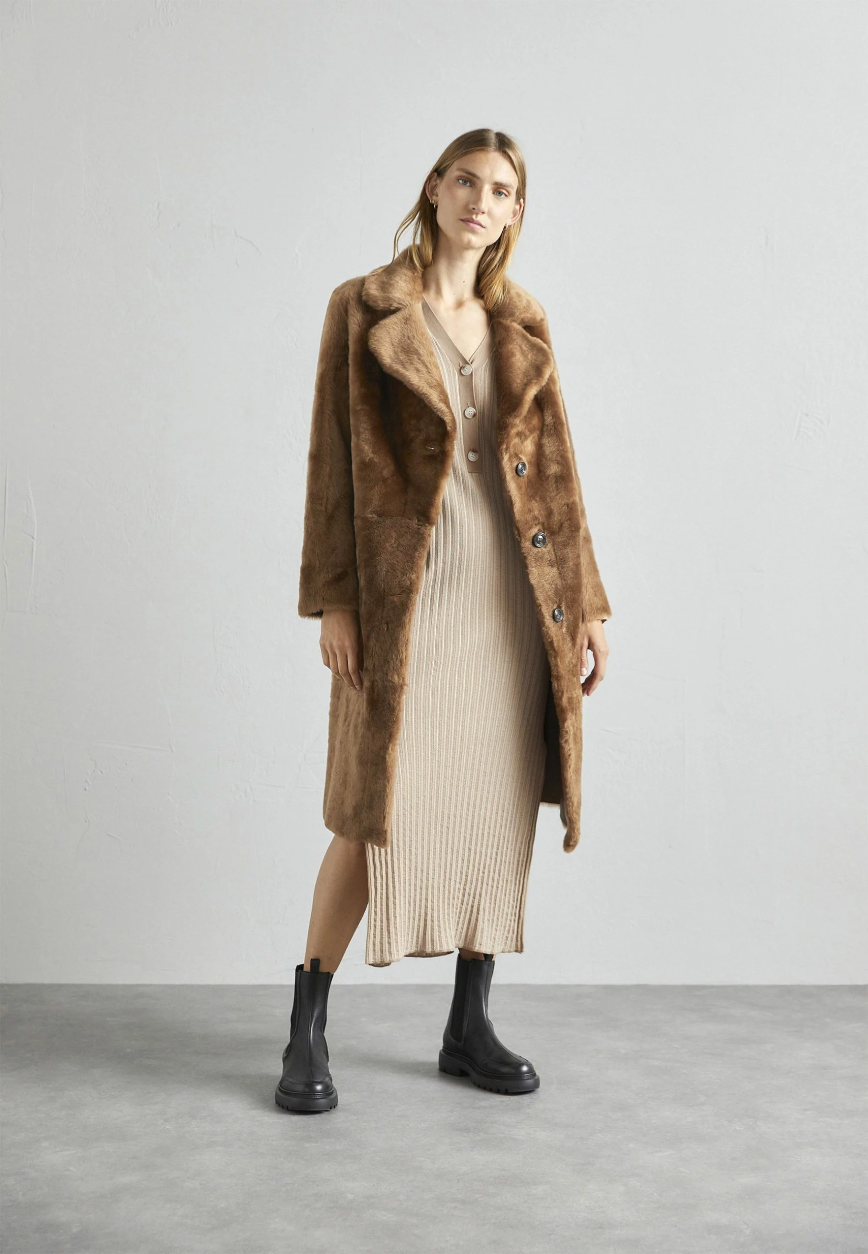 Rue Reversalble Coat - Mantel - Honey Silky 4 Rue Reversalble Coat - Mantel - Honey Silky - Afbeelding 2