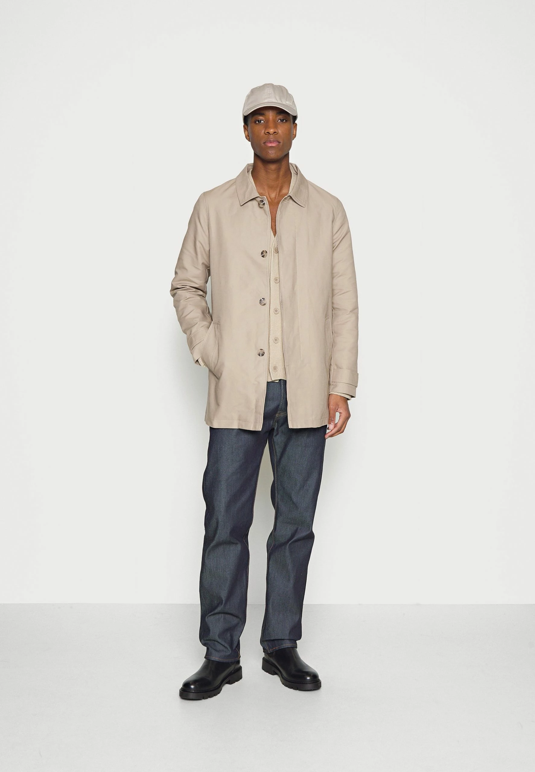Pier One Commuter Coat- Halflange Jas - Tan 4 Pier One Commuter Coat- Halflange Jas - Tan - Afbeelding 2