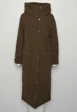 Object Objkatie Long Coat - Winterjas - Dark Earth -ONLY shop 1b5c75554ca94cccbadfcd56d7dccfc1