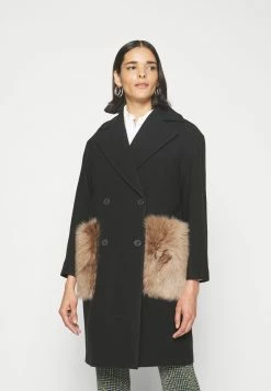 Madison Coat With Shearling Pockets - Mantel - Black/Honey -ONLY shop 1b709fbb8a5541b38aa03d71506b17ad