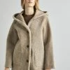 Remi Reversable Merino Curly Coat - Halflange Jas - Sand Silky -ONLY shop 1f2e108ef6404c1f81283a7d36f6a3a7