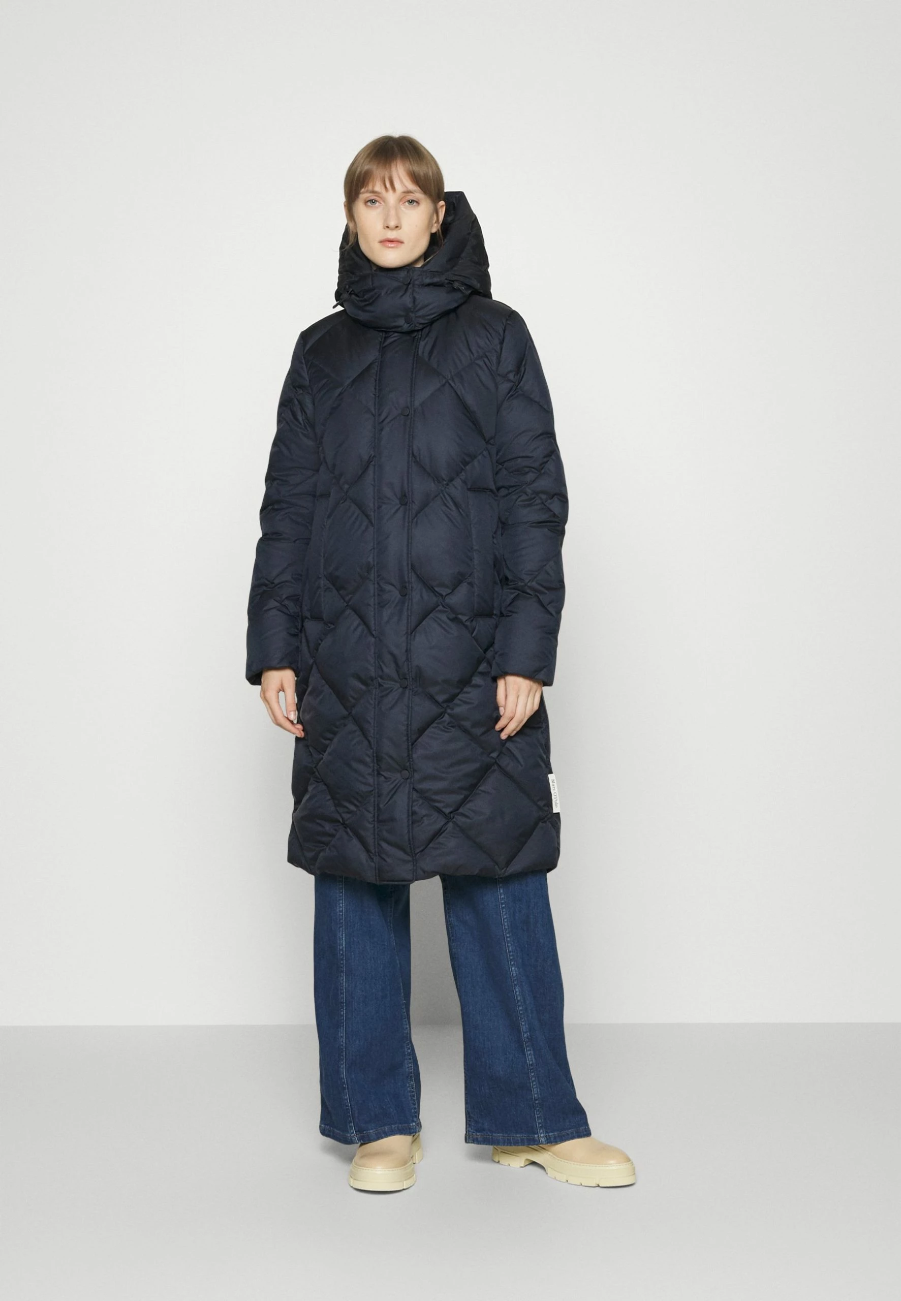 Marc O'Polo Coat Diamond QuiltingLong Detachable Hood Welt - Donsjas - Deep Blue Sea 3 Marc O'Polo Coat Diamond QuiltingLong Detachable Hood Welt - Donsjas - Deep Blue Sea