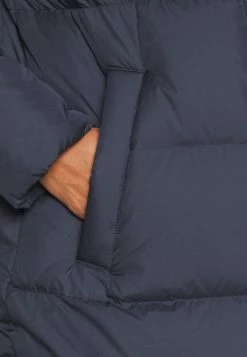 Marc O'Polo Coat Filled Fixed Hood Welt Pockets Side Slits With Press Buttons - Donsjas - Deep Blue Sea -ONLY shop 20a7aa97587845b3991fbff790d22ec4