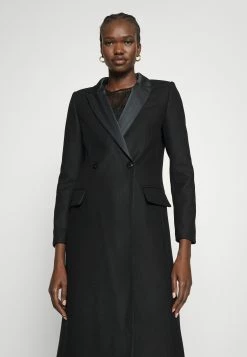 TWINSET Woven Coat - Mantel - Nero -ONLY shop 20bc815229964481860c7d95cb82ea54