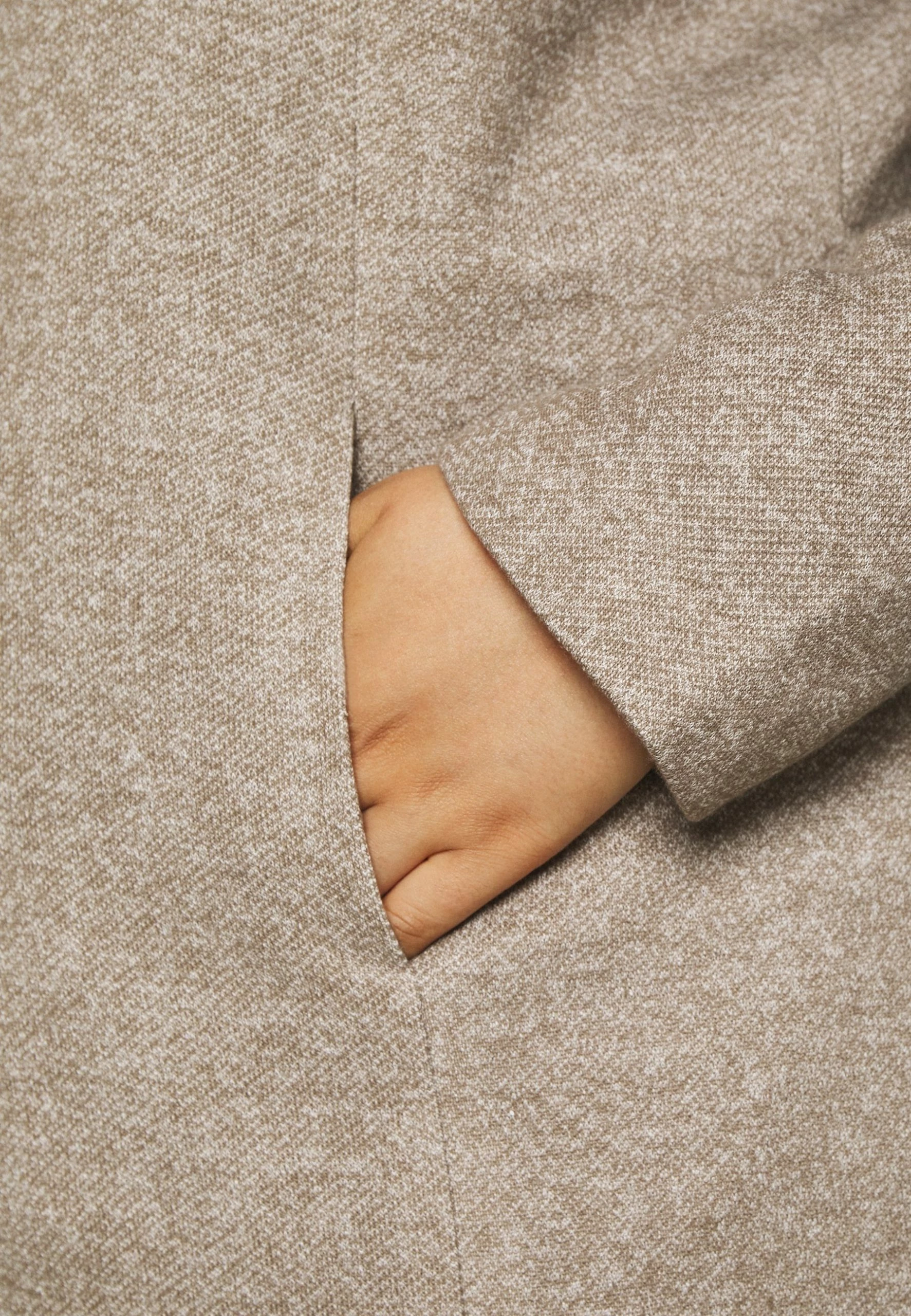 ONLY CARMAKOMA Carsedona Light Coat - Halflange Jas - Walnut Melange 9 ONLY CARMAKOMA Carsedona Light Coat - Halflange Jas - Walnut Melange - Afbeelding 7