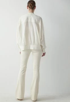 Ipekyol Oversize Bomber Coat With Rib Collar - Bomberjacks - Ecru -ONLY shop 25be65c1ce92462cb76bbf465e8b65a4