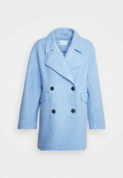 Holzweiler Fozia Coat - Halflange Jas - Blue -ONLY shop 2882131f2aa144c6b906a74f00f71546