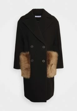 Madison Coat With Shearling Pockets - Mantel - Black/Honey -ONLY shop 28cf91c6a129436b891746afacdc9447