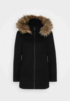 ONLY Onlnewerica Hood Coat - Halflange Jas - Black -ONLY shop 2a8a93f6b93046989e1c9a63b41cce73
