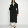MICHAEL Michael Kors Belted Wrap Style Face Coat - Mantel - Black