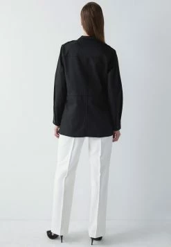 Ipekyol Regular Fit Stand-Up Collar Coat With Accentuated Waist - Parka - Black -ONLY shop 2c6ae3ea99194ebfa72863f298aa8919