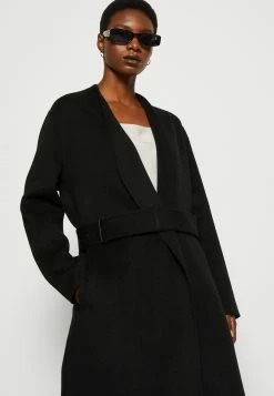 Calvin Klein Maxi Coat - Mantel - Black -ONLY shop 30651ad445a24dbaa7dcdf342afd3af4