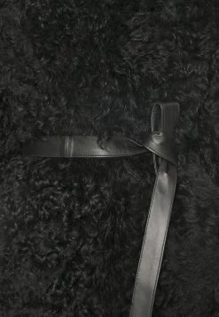 Romy Tigrado Shearling Coat - Halflange Jas - Black Silky -ONLY shop 309085c652bb4fe6b2502852891af998