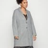 Vero Moda Curve Vmverodonacallie Coat - Halflange Jas - Light Grey Melange -ONLY shop 34859ac1a093418a943ad776c43a2199