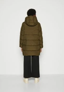 Marc O'Polo DENIM Midi Puffer Coat With Hood Welt Pockets Sideseam Slits - Winterjas - Slate Green -ONLY shop 37f43576c7304fd88674b126ee70959e