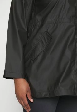 Vero Moda Curve Vmirina Sofine Coated Coat- Lichte Jas - Black -ONLY shop 37f5788941394f148c67f386240fc2eb