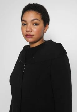 ONLY CARMAKOMA Carsedona Light Coat - Halflange Jas - Black -ONLY shop 3aca3f26f96a43609001d9c63ea9f417