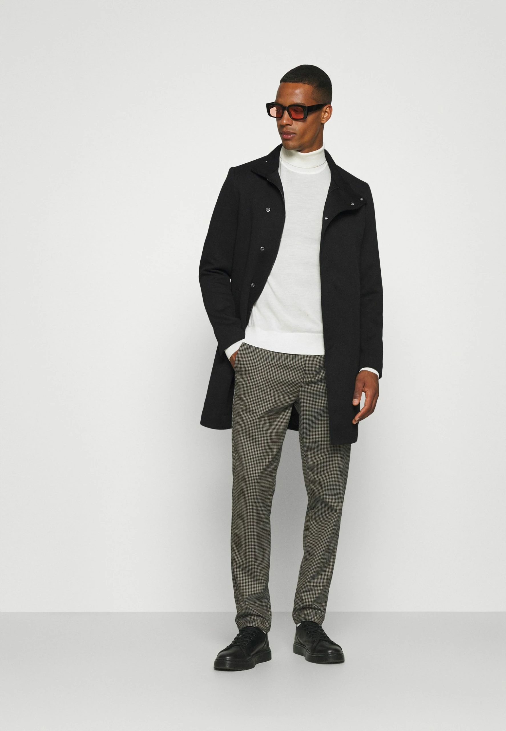 Only & Sons Onsoscar King Coat- Mantel - Black 4 Only & Sons Onsoscar King Coat- Mantel - Black - Afbeelding 2