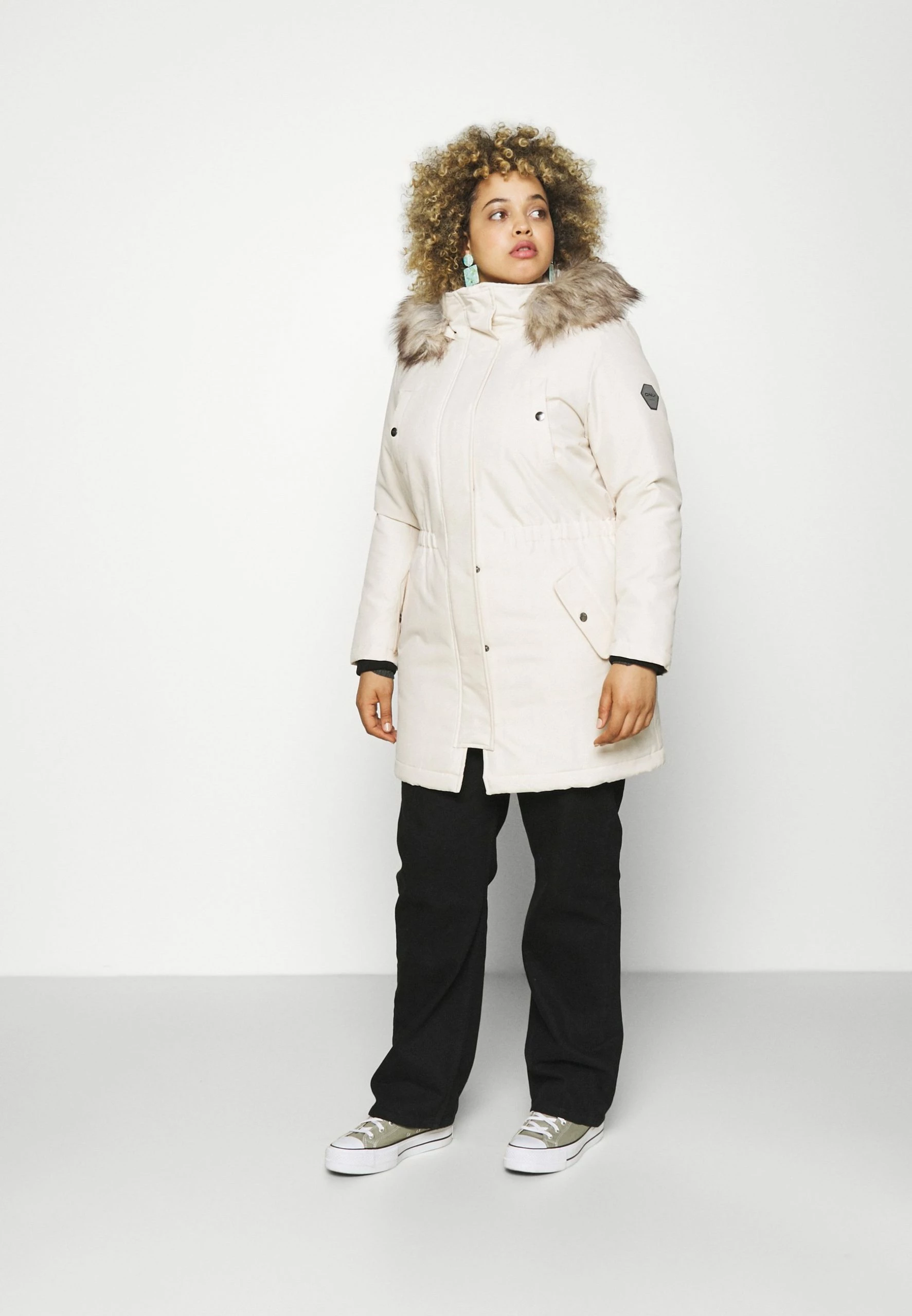 ONLY CARMAKOMA Carirena Coat - Winterjas - Eggnog 3 ONLY CARMAKOMA Carirena Coat - Winterjas - Eggnog