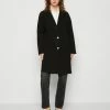 Marc O'Polo Coat Single Breasted Lapel Collar Half Lining - Mantel - Black -ONLY shop 3f31c4d9de8d47498be662d29cf10f08