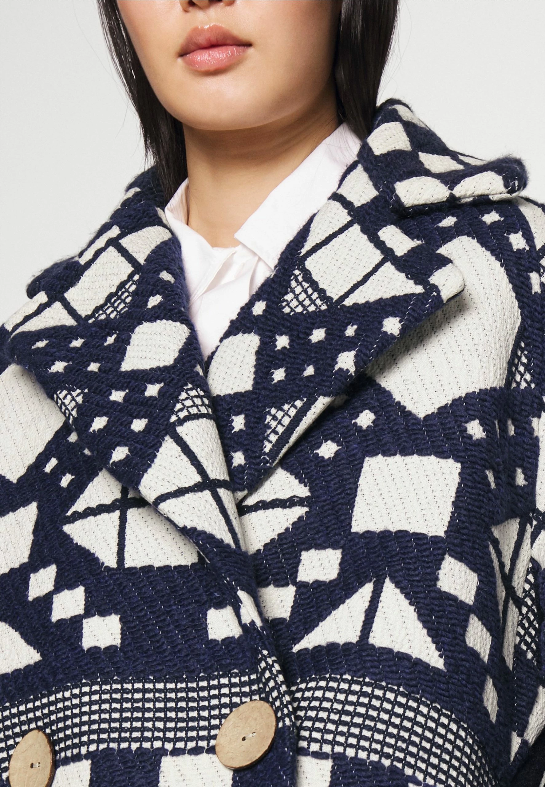 The Dudley Coat - Mantel - Navy/ White 9 The Dudley Coat - Mantel - Navy/ White - Afbeelding 7