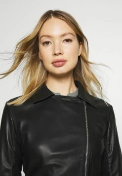 Emporio Armani Caban Coat - Leren Jas - Black -ONLY shop 40d801abca024f4f875e2ded1520d93a