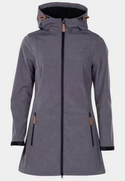 Softshell Coat W - Halflange Jas - Lt Grey Melange