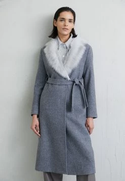 Jenni Coat With Collar - Mantel - Grey