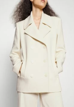 Patrizia Pepe Coat - Halflange Jas - Coconut White -ONLY shop 4f07c74db34345d0add16d665a99b6bf