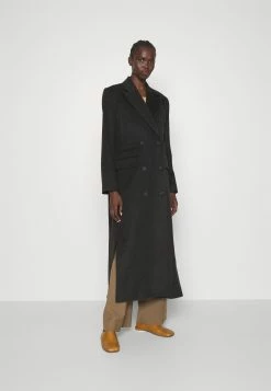 Materiel Maxi Coat Slits - Mantel - Deep Brown -ONLY shop 543224bc5e9c4a079cdf61aad74cef69