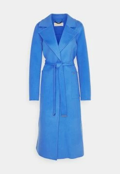 MICHAEL Michael Kors Belted Wrap Style Face Coat - Mantel - Blue -ONLY shop 556e3e6a485a4793a02c82afff732bd1