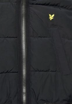 Lyle & Scott Longline Puffer Coat Unisex - Winterjas - Black -ONLY shop 5c50294179b8433ebc46679f89abe4c4