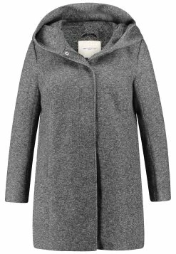 ONLY CARMAKOMA Carsedona Light Coat - Halflange Jas - Dark Grey Melange -ONLY shop 5e880fe3dd2c472cb4c6b927aceaf723