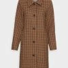 Abercrombie & Fitch Coat - Mantel - Brown Houndstooth -ONLY shop 5ebfb2bda35a41fdb8f1be91b8c8c753
