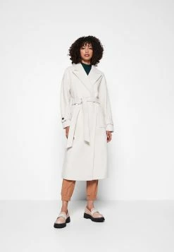 Forever New Shiv Belted Wrap Coat - Mantel - Cream