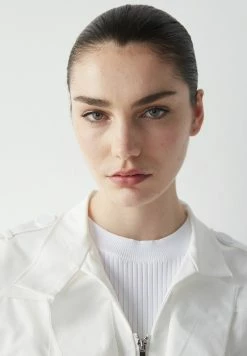 Ipekyol Regular Fit Stand-Up Collar Coat With Accentuated Waist - Parka - White -ONLY shop 609b85b97a554213a7198ffe43b7d537