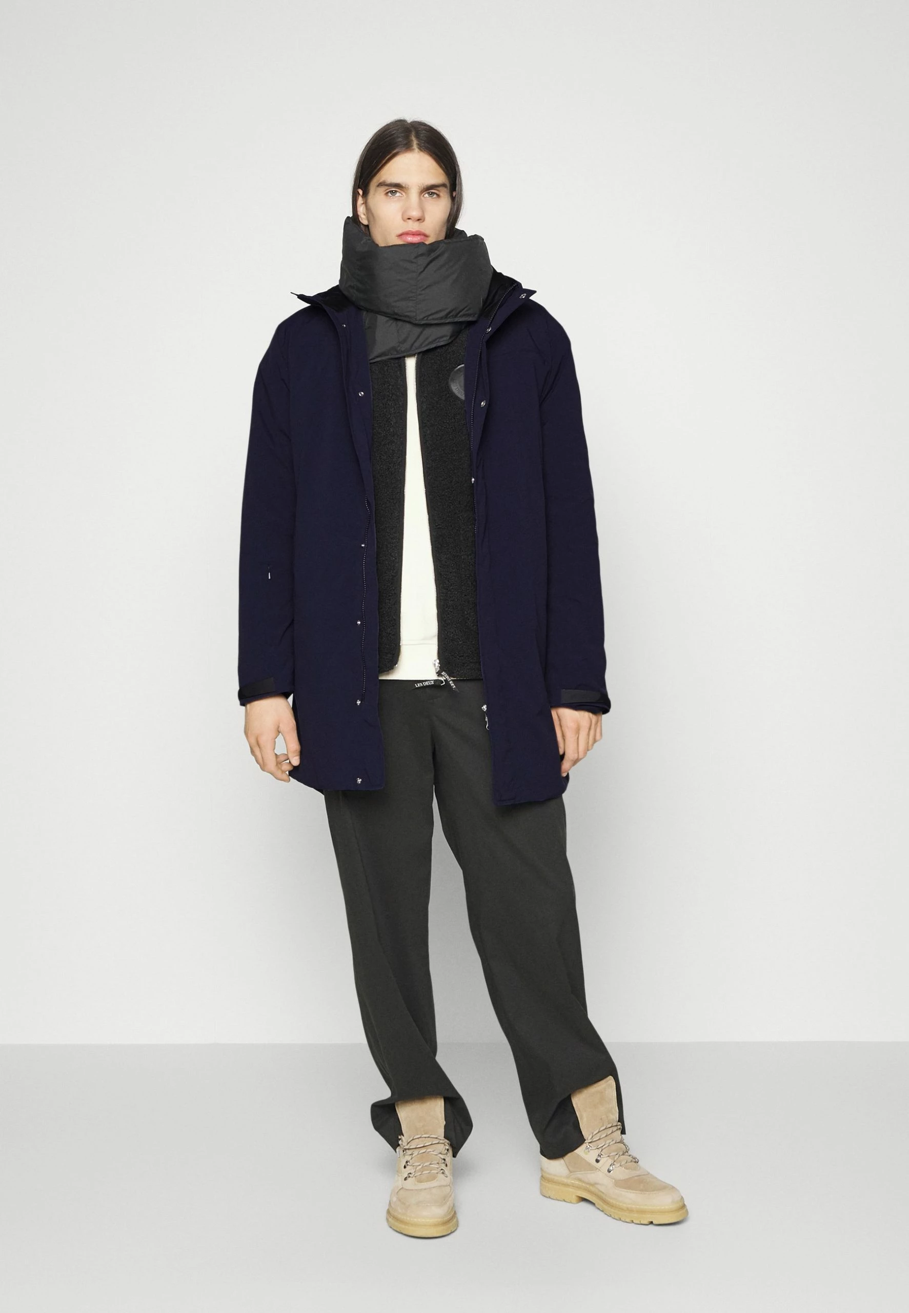 Les Deux Nigel Coat - Regenjas - Dark Navy 4 Les Deux Nigel Coat - Regenjas - Dark Navy - Afbeelding 2